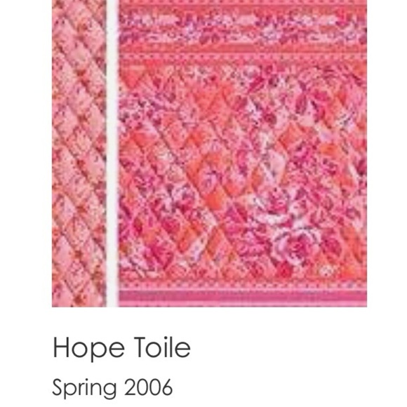 Vintage VERA BRADLEY Hope Toile 2006 Hobo Bag 1 Handle Zip Top Shoulder Pink Y2K - Picture 14 of 14